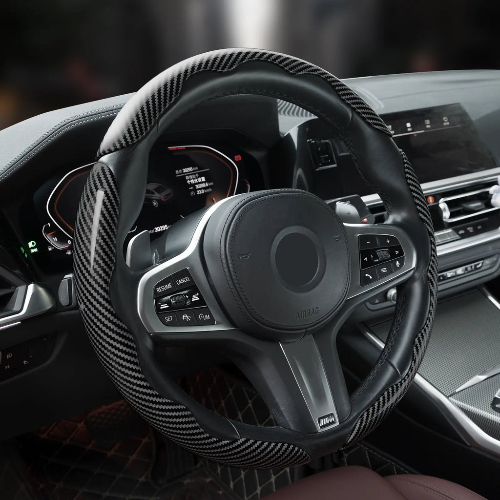 Car Steering Wheel Cover, Non slip Design Steering Wheel Protector, Universal Car Steering Wheel Cover for 15 Inch