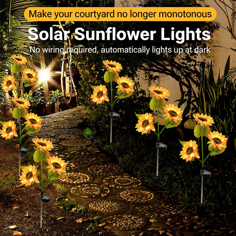 🌻🌞Solar LED Sunflower Garden Lights