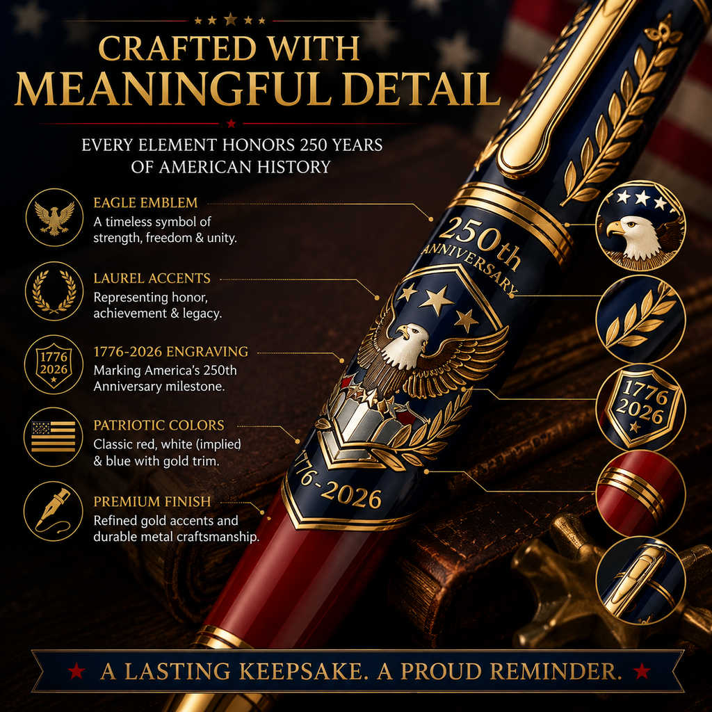 🇺🇸 America 250th Anniversary Commemorative Pen Gift Set | 1776–2026 Patriotic Keepsake