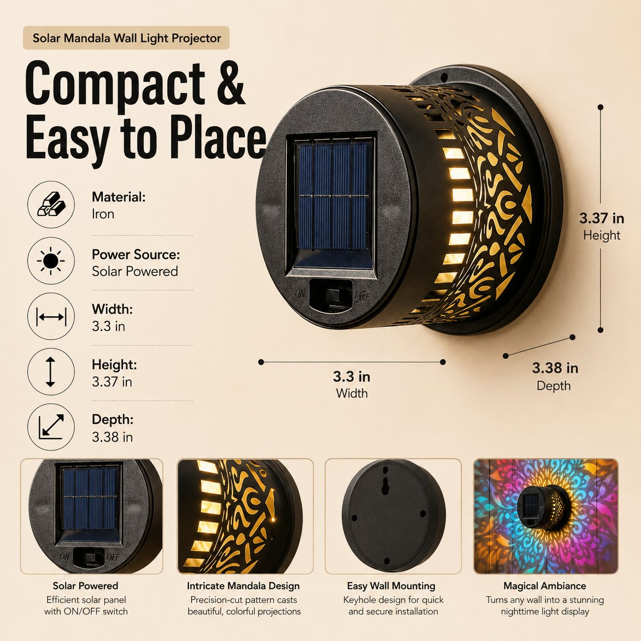✨ 2026 New Solar Mandala Lights