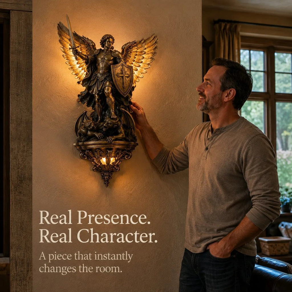 ✨St. Michael Guardian Angel Wall Light
