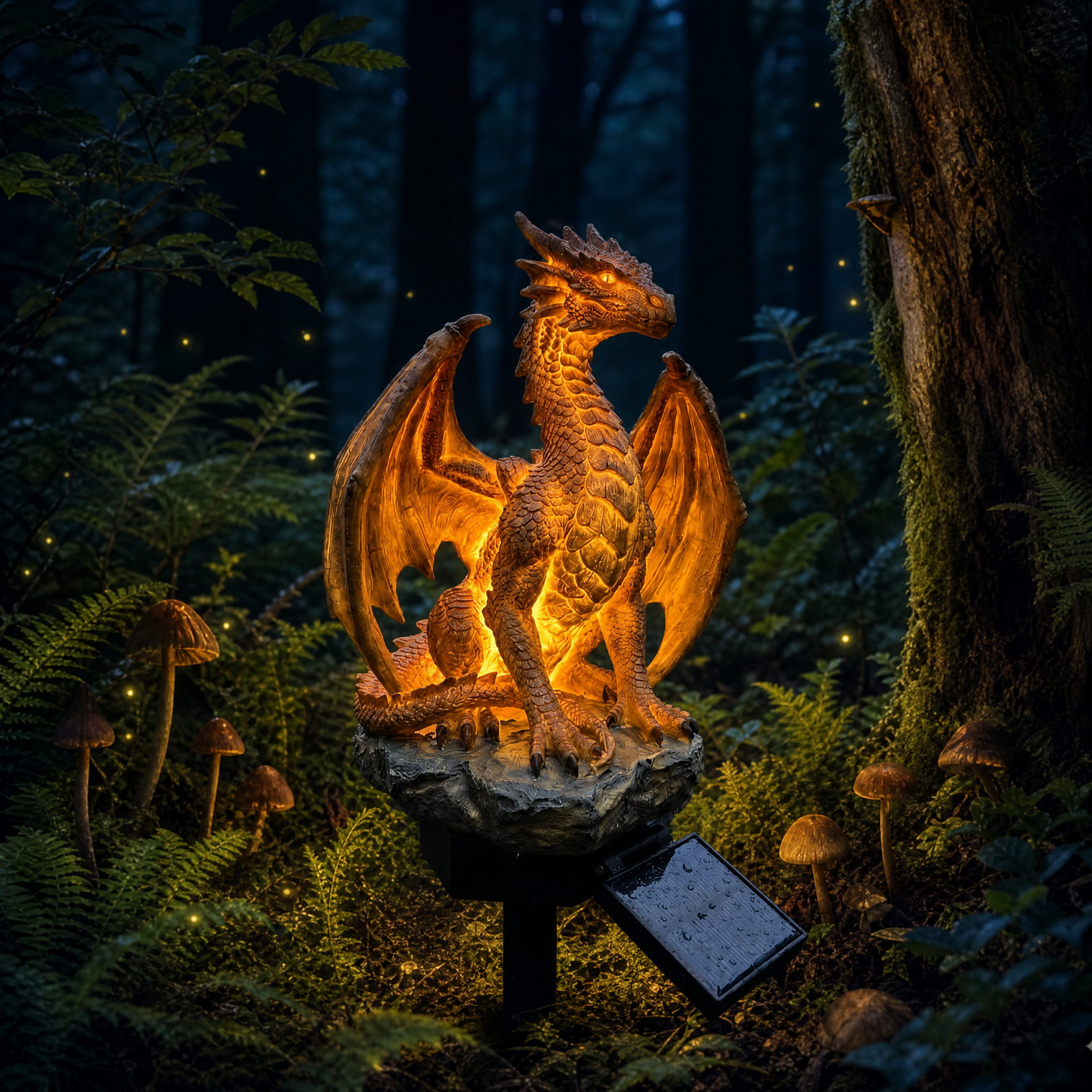 🔥Limited Time 49% Off🐉✨Dragon Legacy Golden Ember Edition Solar Garden Light