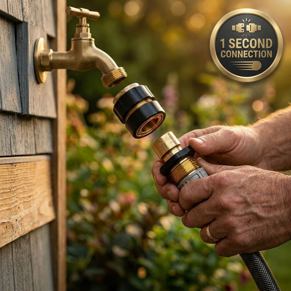 🔥2026 Universal Quick Connect Pro Garden Hose Fittings – Heavy-Duty Reusable Premium Rust-Proof Hose Coupler Set 🛠️