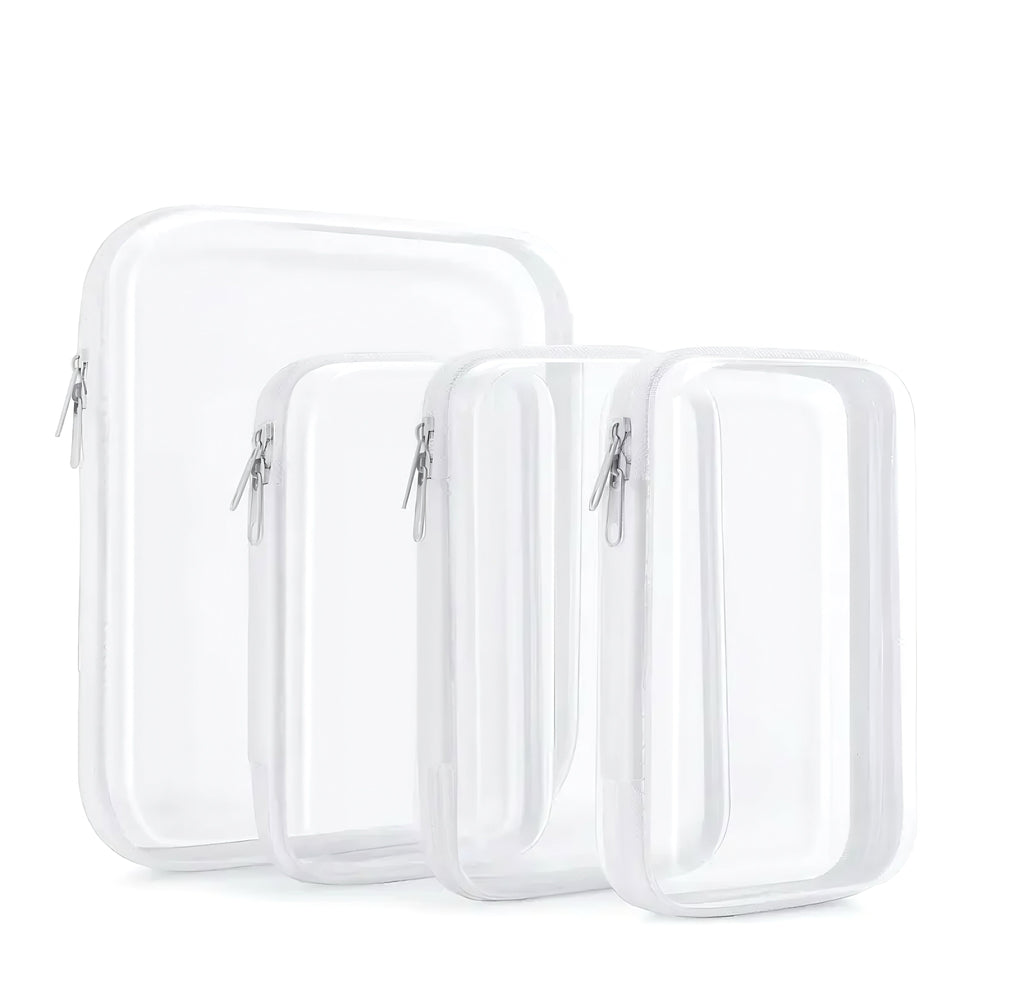📦 Clear Hard Zipper Storage Case – Portable Organizer for Makeup & Small Items