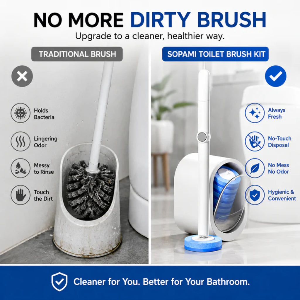 Disposable Toilet Brush Kit | No-Touch Toilet Cleaner