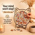 Morandi-Colored Cat Shaped Wooden Jigsaw Puzzle
