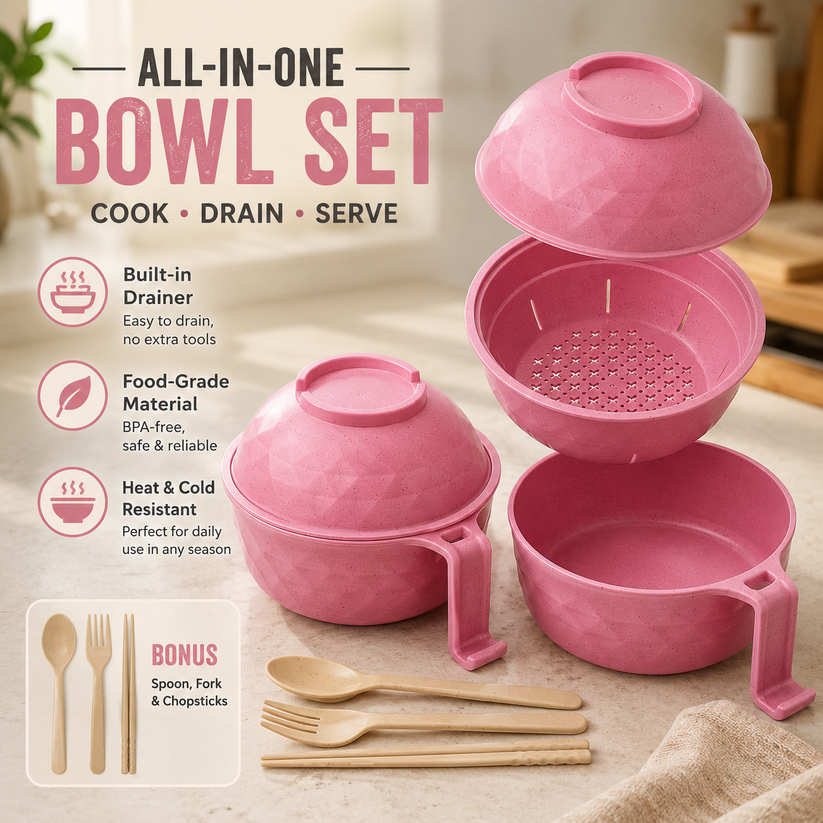🍜 All-in-One Microwave Noodle Bowl Set