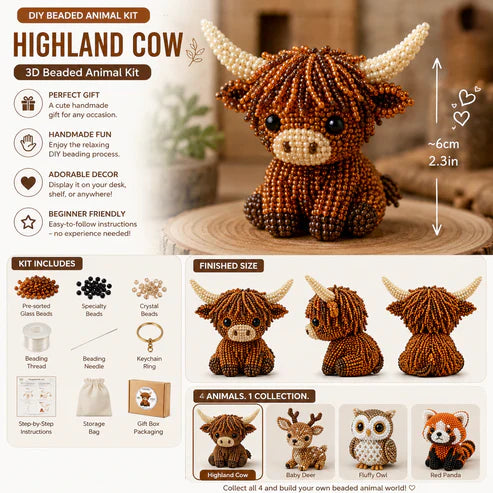 ⏰LAST DAY $20 OFF - 🧵✨ Tiny 3D Beaded Animal DIY Kit!!!