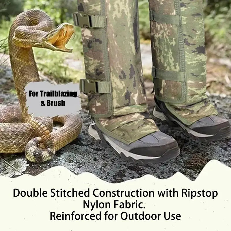 🐍 Snake-Resistant Leg Gaiters – Adjustable, Abrasion-Resistant for Hunting & Hiking