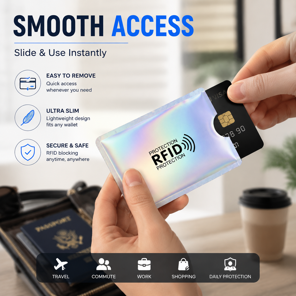 🔥8 Counts RFID Blocking Sleeves Set
