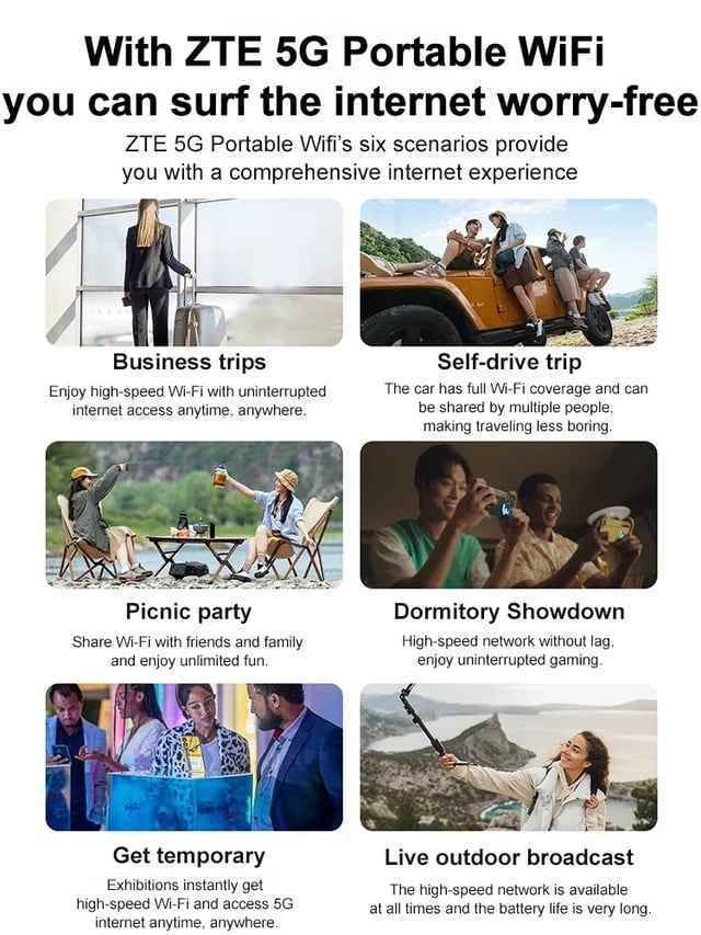 📶👍🏻 All-Network Pocket WiFi 🔥 Instant Connection, No Setup Required