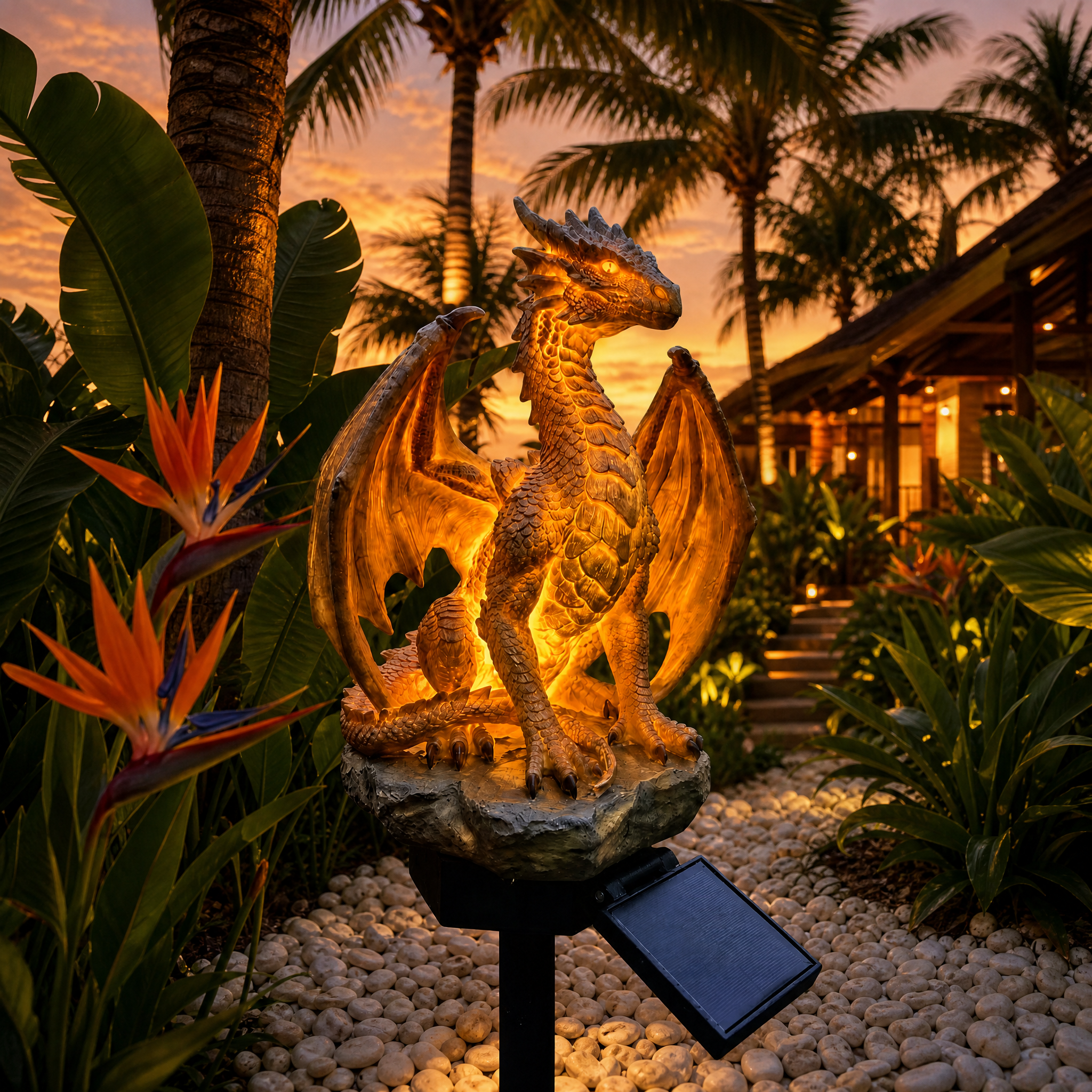 🔥Limited Time 49% Off🐉✨Dragon Legacy Golden Ember Edition Solar Garden Light