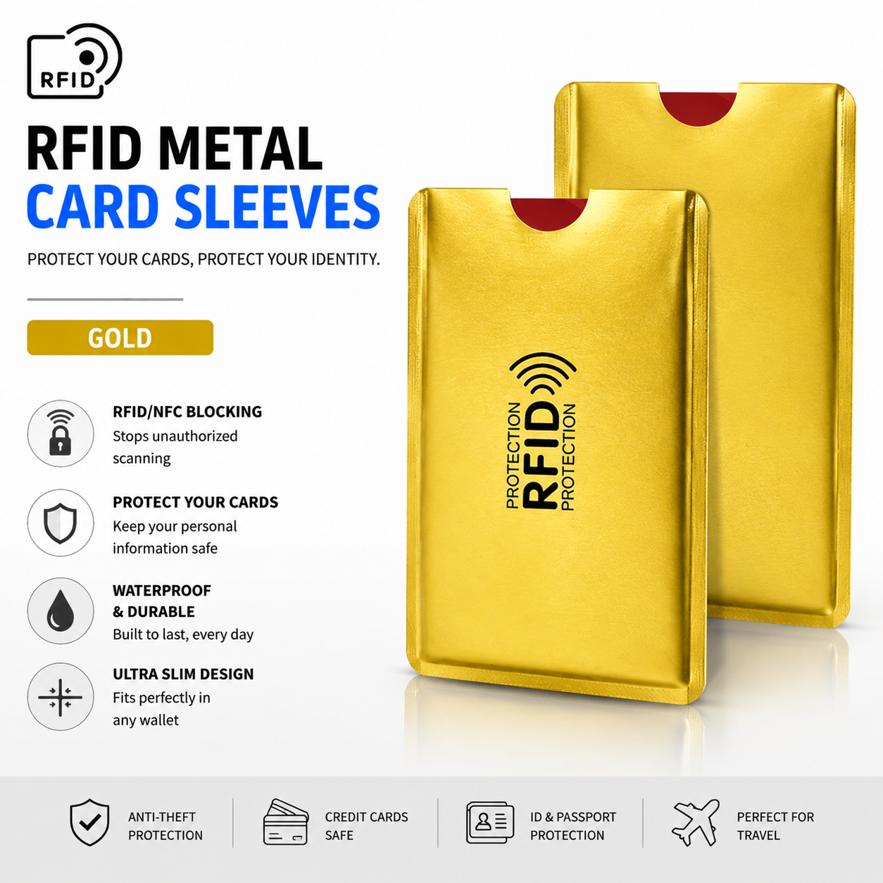 🔥8 Counts RFID Blocking Sleeves Set