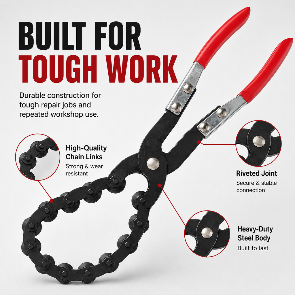 🔧Exhaust Cutter, Cuts 3/4" to 3-1/4" Pipe, Durable Chain Cutter Tool