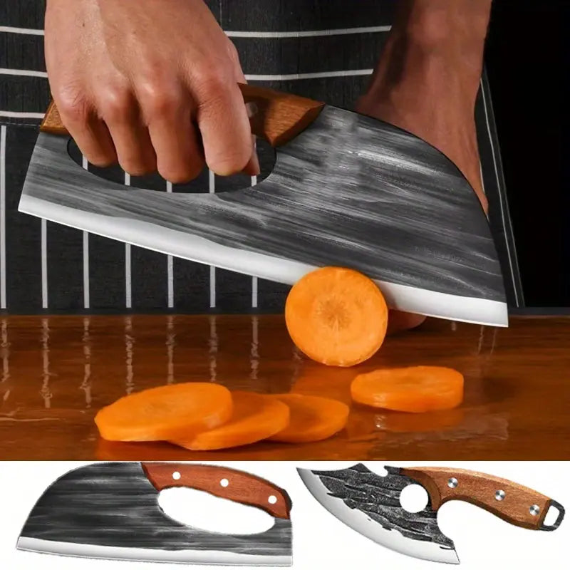 🔪Upgraded Forged Butcher Knife Set – Ultra-Sharp, Heavy-Duty for Meat Cutting