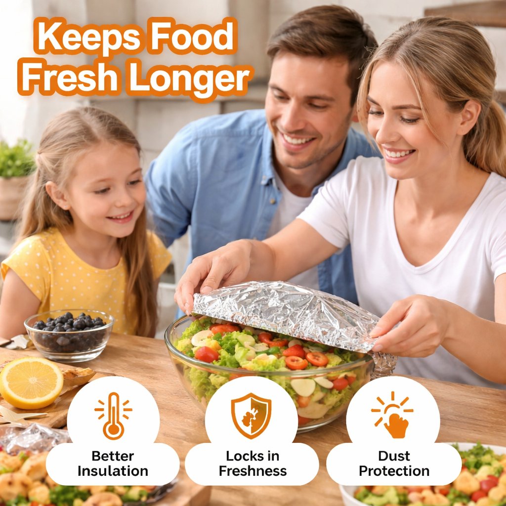 🔥Aluminum Foil Heat Shield Covers – No Plastic 🥘
