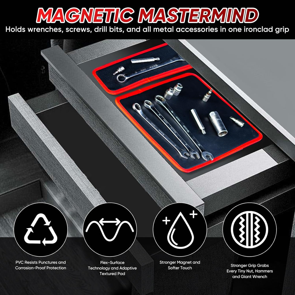 🔥3PC Flexible Magnetic Tool Mat & Tray Holder