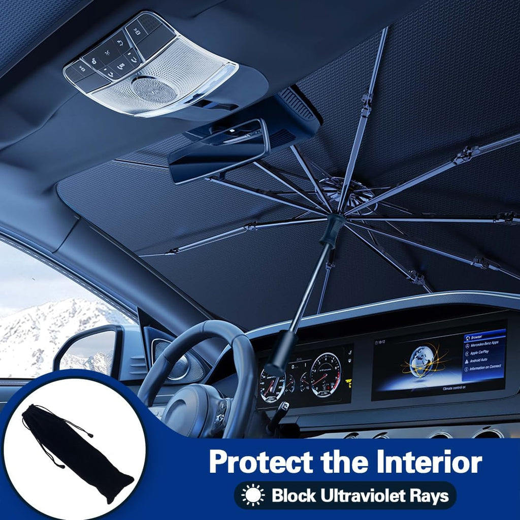 ☀️ 2026 Windshield Sun Shade Umbrella – Foldable, UV Block, Heat Insulation