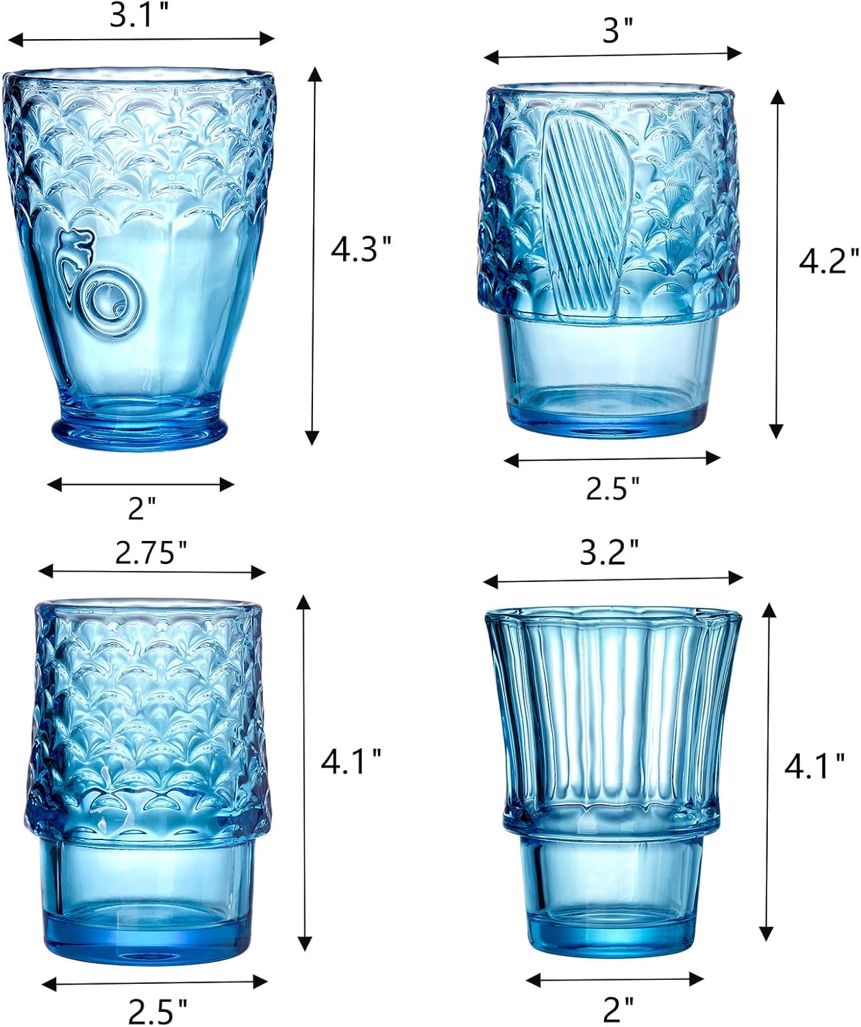 🐠Fish Shaped Stacking Tumbler Glasses