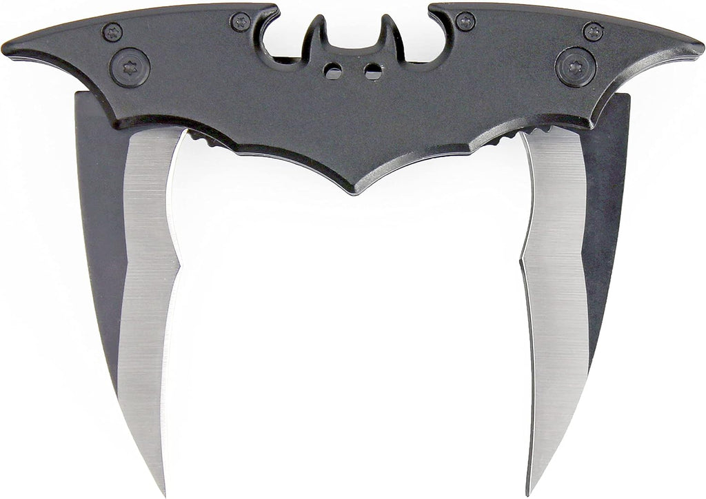 🦇 Dual Blade Folding Knife – Bat-Wing Design, Safety Lock, EDC Powerhouse