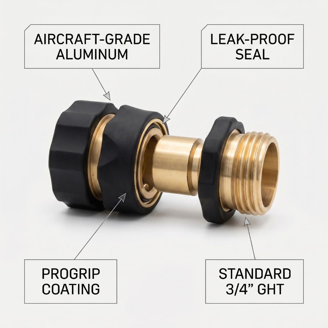 💧 Universal Quick Connect Pro Garden Hose Fittings – Heavy-Duty Reusable Premium Rust-Proof Hose Coupler Set 🛠️