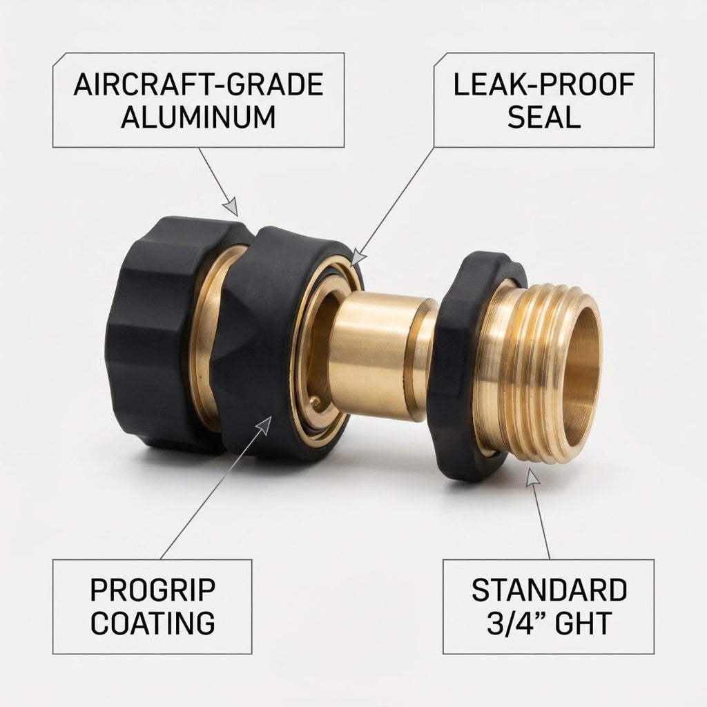 🔥2026 Universal Quick Connect Pro Garden Hose Fittings – Heavy-Duty Reusable Premium Rust-Proof Hose Coupler Set 🛠️