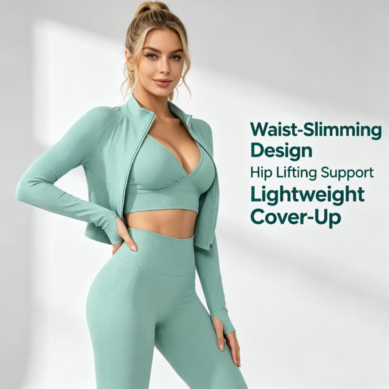 MFVIM Women's Criss Cross Crop Tank & Leggings Set