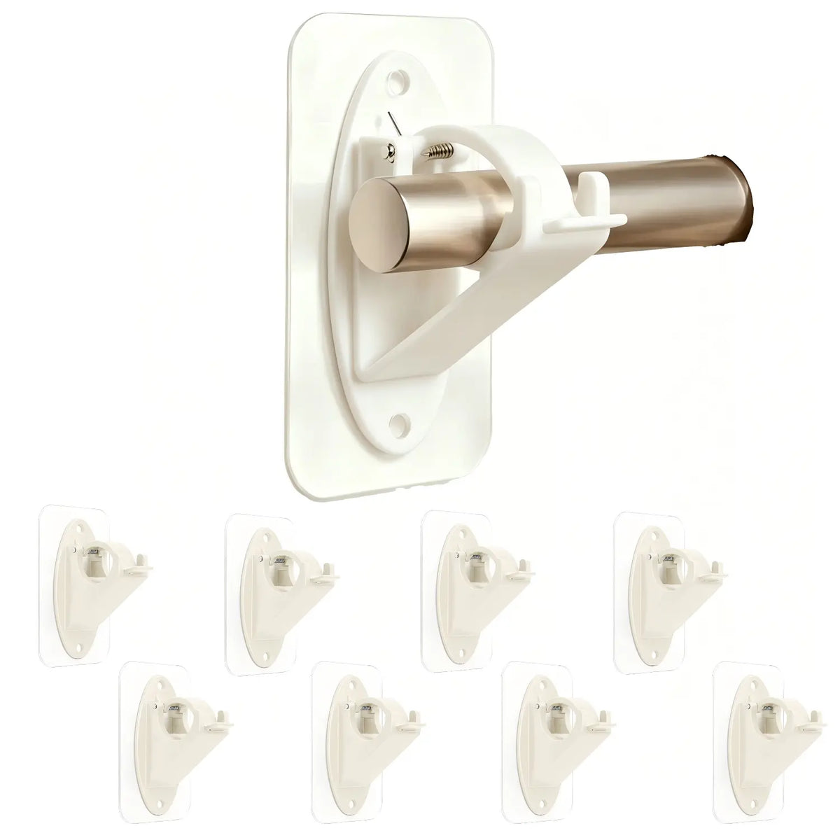 🏠🔨 New Self Adhesive Rod Brackets, No Drill Needed Curtain Rod Holders