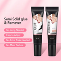 Newly Upgraded 10g Quick-Drying Semi-Solid Nail Glue with 10ml Remover – Long-Lasting Adhesive Gel for Press-On Nails, Acrylic Tips, and Salon-Quality Nail Kits – Easy Application, No UV Lamp Needed for Home or Salon Use