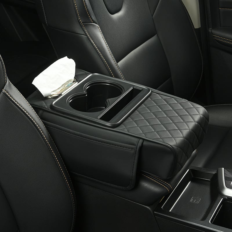 🔥Multifunctional PU Leather Car Armrest Box Mat
