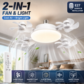 🏠2026 New E27 Socket Ceiling Fan Light - 2-in-1 Silent LED Fan with Remote Control, Energy-Saving Cooling & Lighting Combo for Home Bedroom