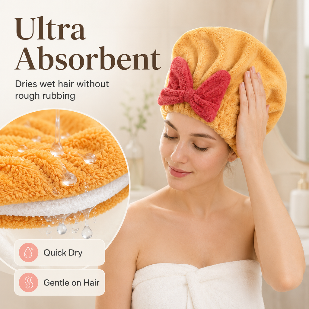 🔥Women's super absorbent and quick-drying hair drying cap