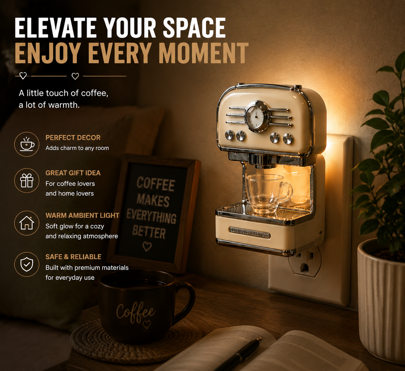 🔥 55% OFF TODAY | 😍 This Tiny Coffee Machine Decor Instantly Upgrades Your Coffee Corner Aesthetic