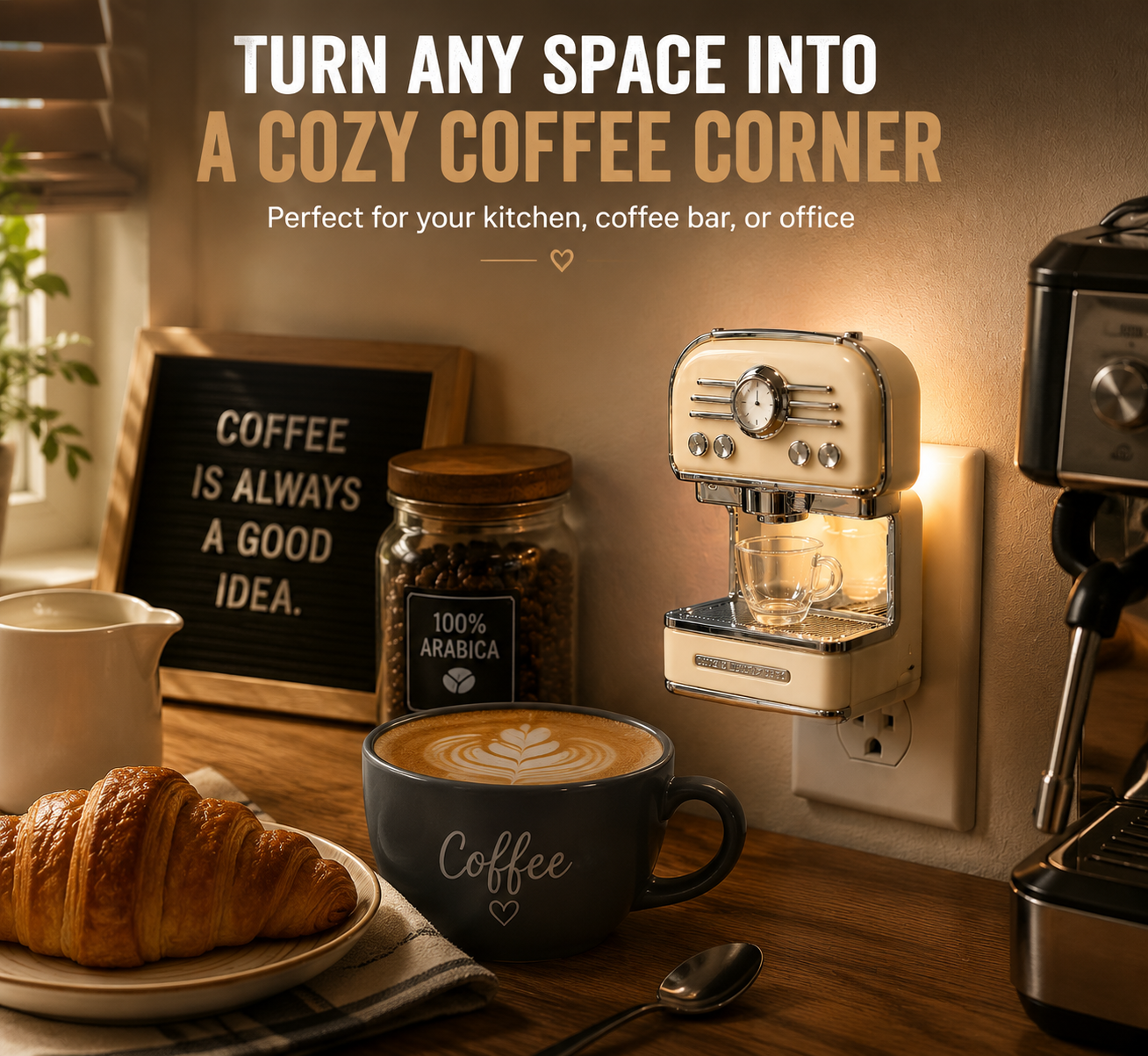🔥 55% OFF TODAY | 😍 This Tiny Coffee Machine Decor Instantly Upgrades Your Coffee Corner Aesthetic