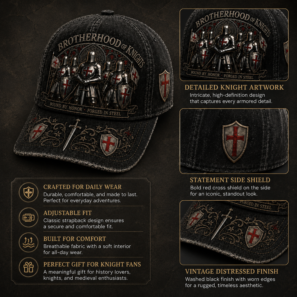 ⚡ Bound By Honor Forged In Steel – Knights Templar Cap