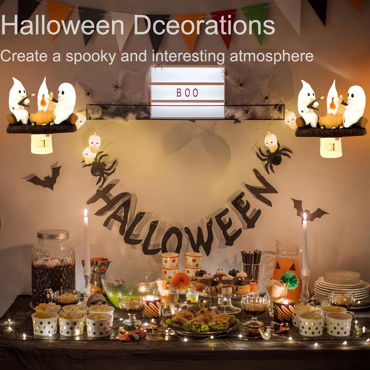 Early Halloween Specials 49% OFF🔥Ghosts Roasting Campfire Flickering Night Light