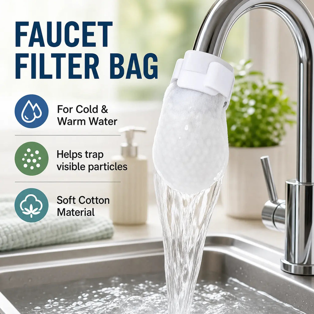 🔥Disposable Faucet Filter Bags – Reduce Sediment & Splash