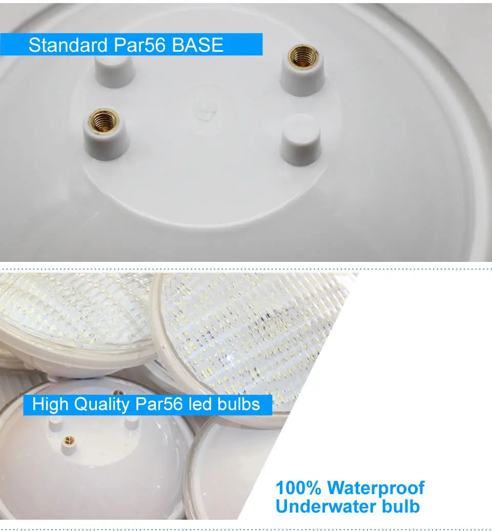 RGB Pool Light Par56 Luz Piscina 24W 36W Underwater Led Lamp Ip68 Waterproof Pond Lights 12V Led Light replace Halogen Lamp
