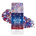 Last Day Promotion!🎁🦅4th of July Glitter Stick✨🔔 Red, White & Blue Body & Hair Sparkle