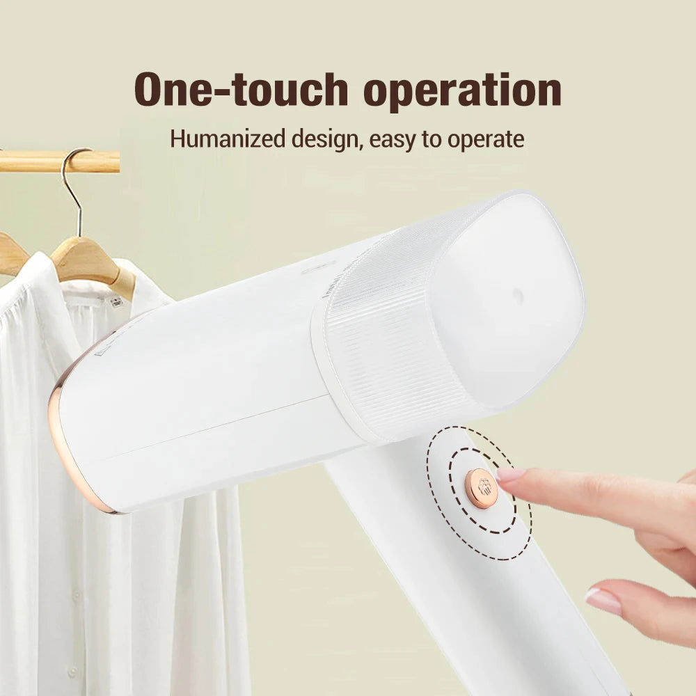 HOMEFISH Garment Steamers 130ml Handheld Fabric Steamer Fast-Heat 1000W Iron Steam Cleaner for Home Travelling Portable