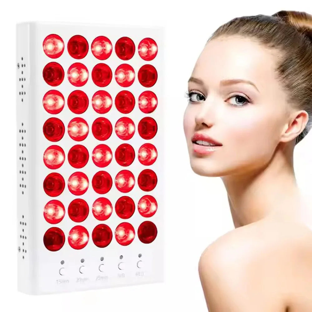 Red Infrared Light Therapy Lamp 660nm 850nm Portable Heat Panel LED Beauty Devices for Face and Body Back Knee Hands Feet Relief