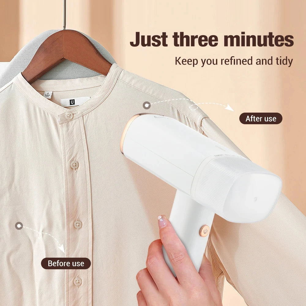 HOMEFISH Garment Steamers 130ml Handheld Fabric Steamer Fast-Heat 1000W Iron Steam Cleaner for Home Travelling Portable