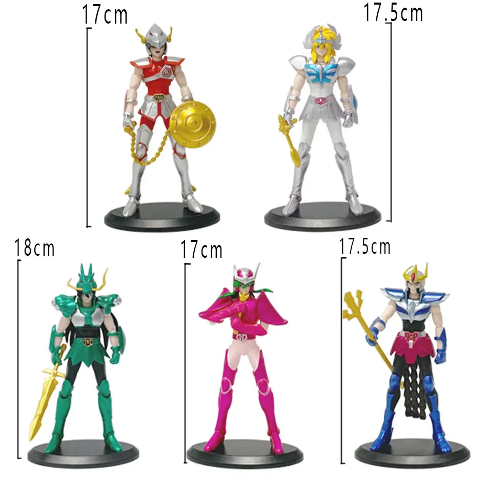In Stock Hot Anime Figure Phoenix Ikki Hyoga Seiya Shiryu Standing Armor Model Children's Toys PVC Box Desktop Collection Toys
