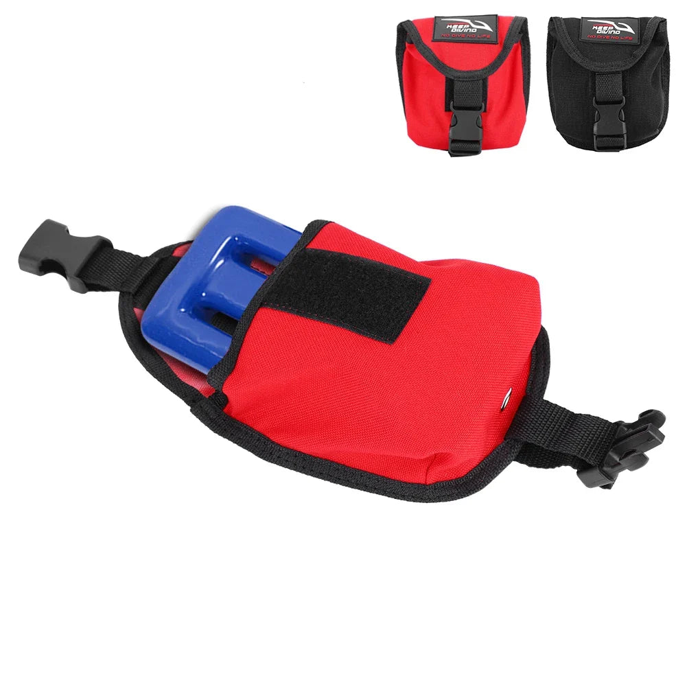 KEEP DIVING Diving Weight Pocket 2KG Scuba Diving Weight Belt Pocket with Quick Release Buckle