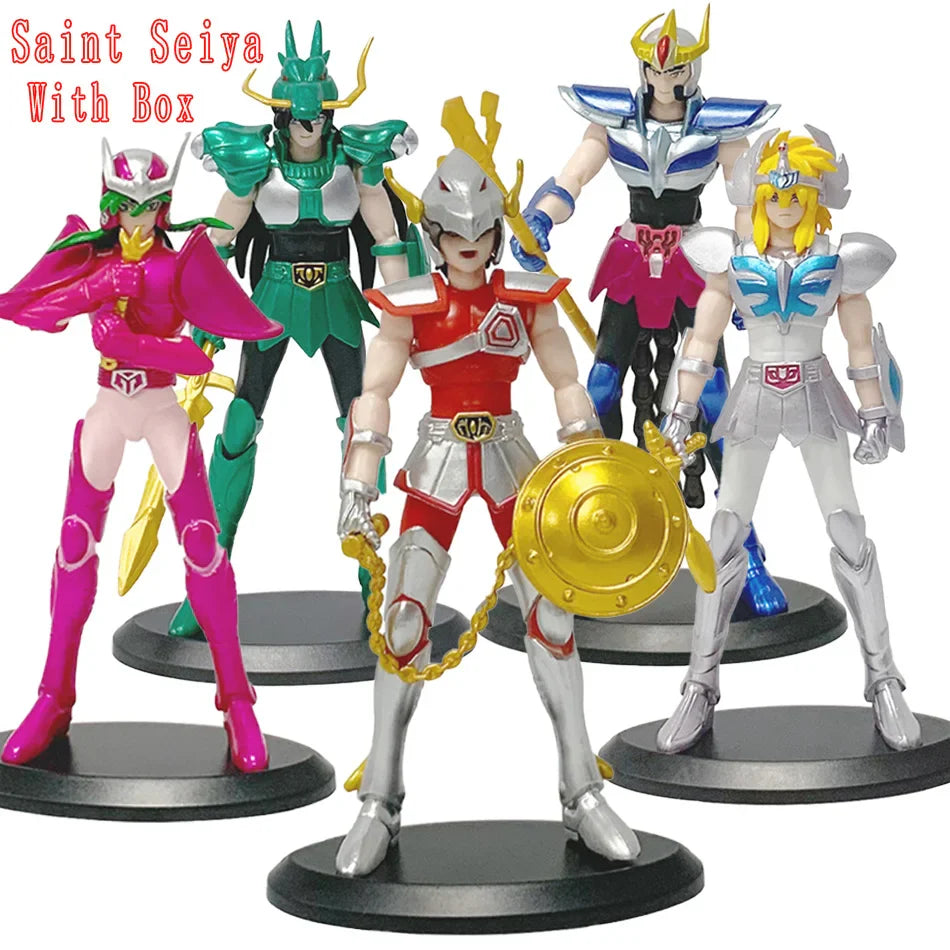In Stock Hot Anime Figure Phoenix Ikki Hyoga Seiya Shiryu Standing Armor Model Children's Toys PVC Box Desktop Collection Toys