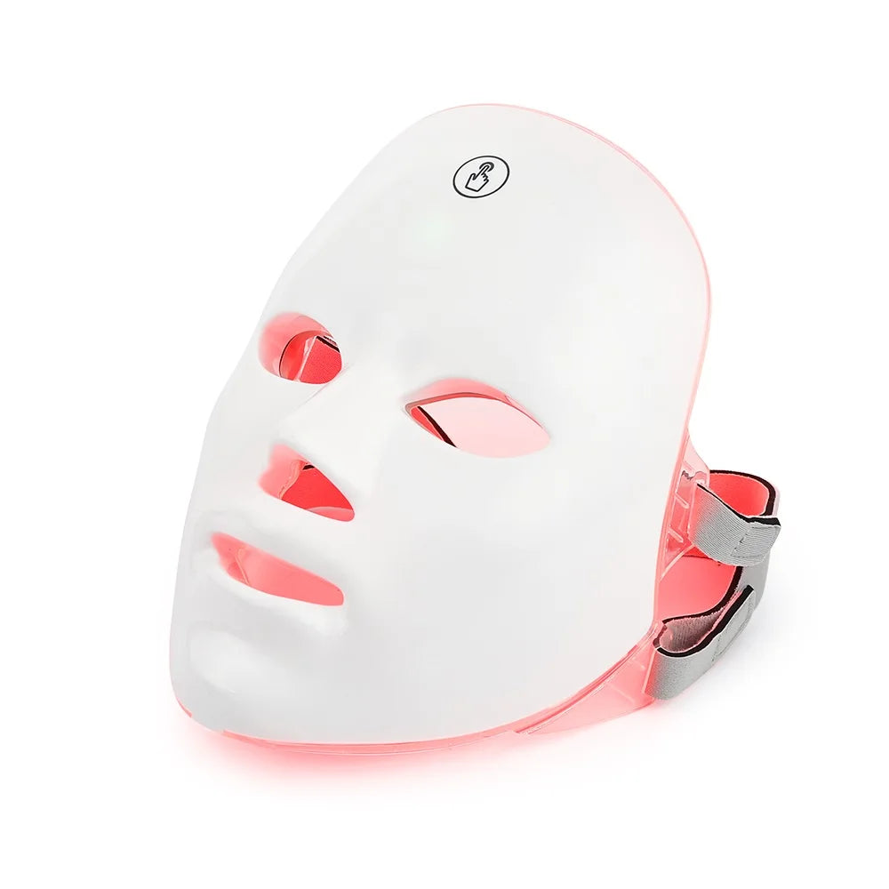 SUERBEATY Red Light Mask For Face, 7-1 Colors Red Light Face Mask, Facial Skincare At Home, Cordless, Portable and Rechargeable
