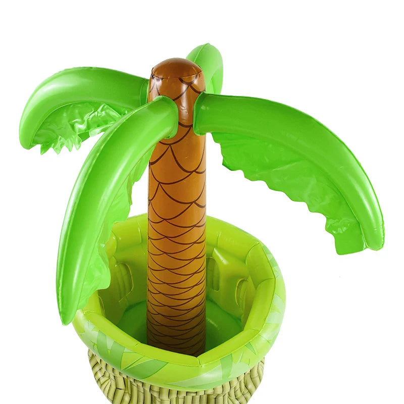 Inflatable Palm Tree Ice Bucket Bear Cooler Drink Holder Hawaiian Birthday Decoration Summer Beach Pool Party Supplies Balloon