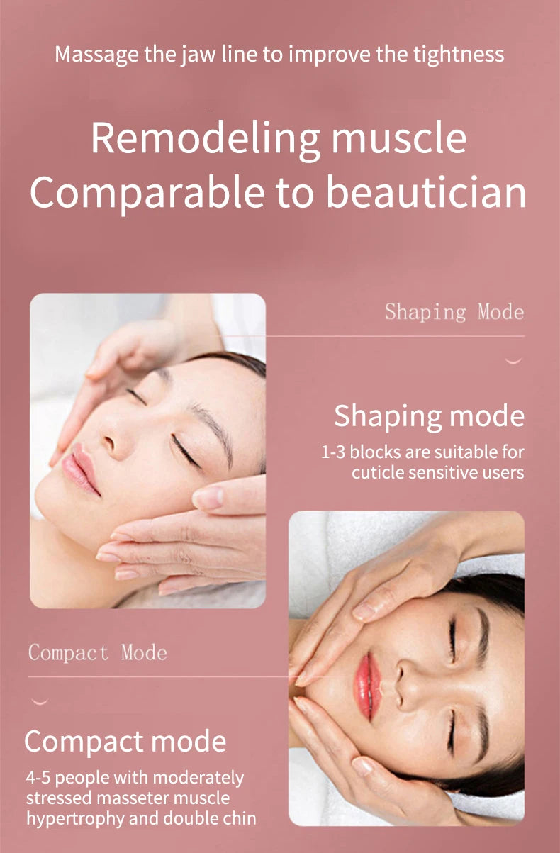 LED Photon Therapy Facial Slimming Vibration Massager Facial Lifting Device Facial Heated Double Chin V Face Vibration Massager