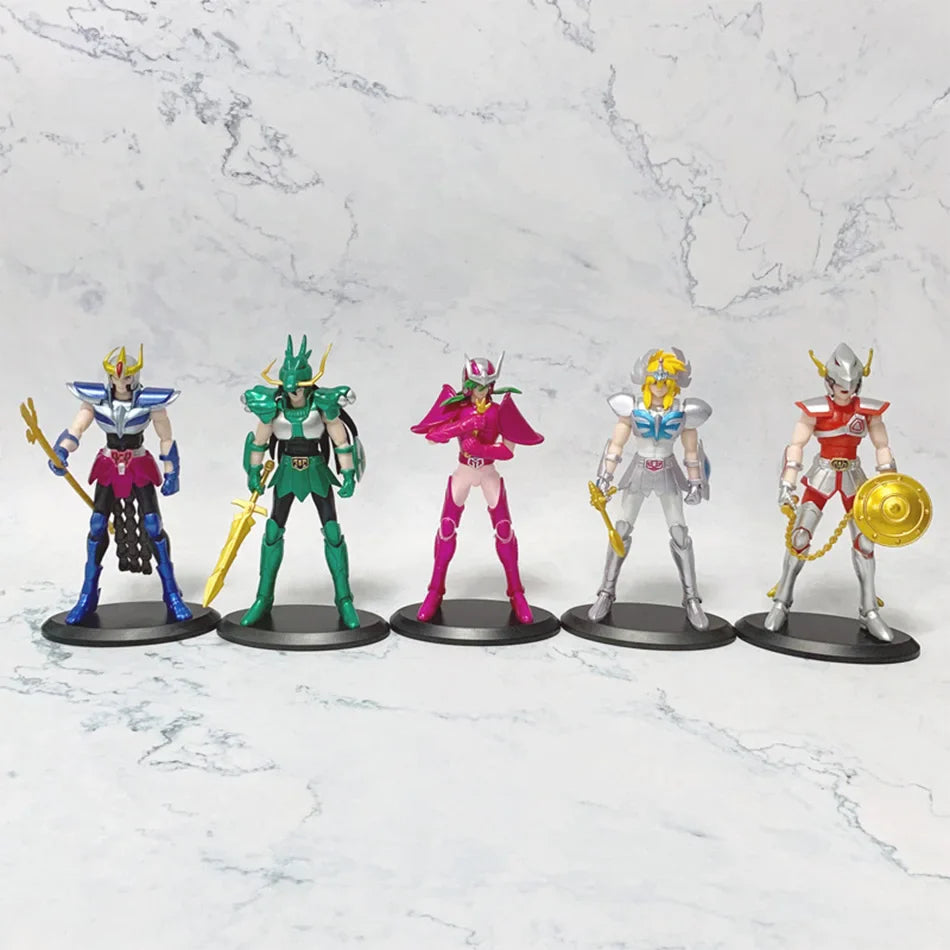 In Stock Hot Anime Figure Phoenix Ikki Hyoga Seiya Shiryu Standing Armor Model Children's Toys PVC Box Desktop Collection Toys