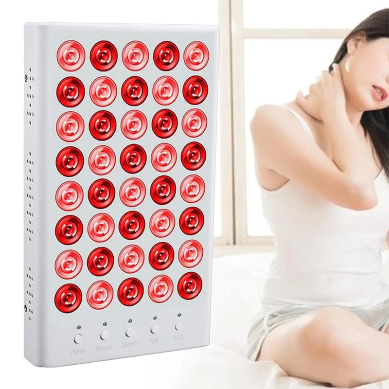 Red Infrared Light Therapy Lamp 660nm 850nm Portable Heat Panel LED Beauty Devices for Face and Body Back Knee Hands Feet Relief
